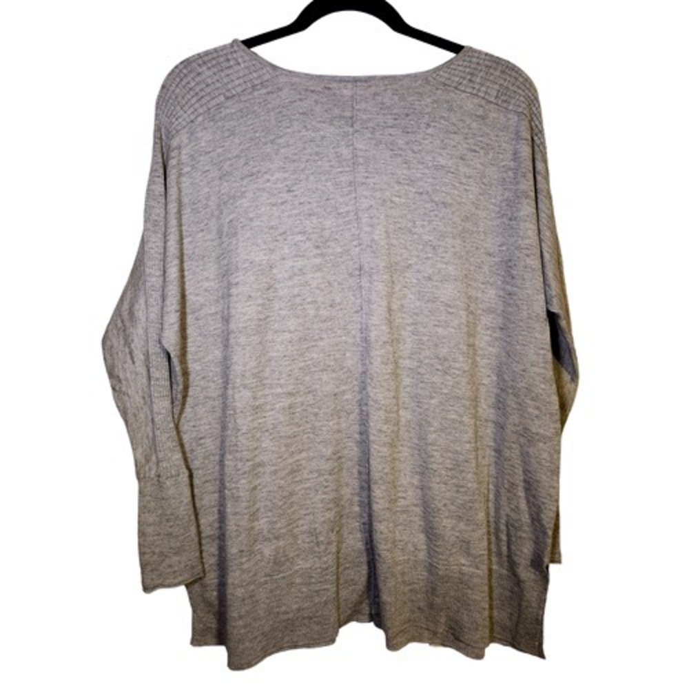 Lilly Pulitzer Gray Top Long‎ Sleeve Knit Sweater Pockets Casual Comfy Small